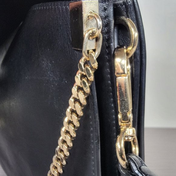Chloe Faye Leather & Suede Shoulder Bag Black  M - Picture 9 of 12